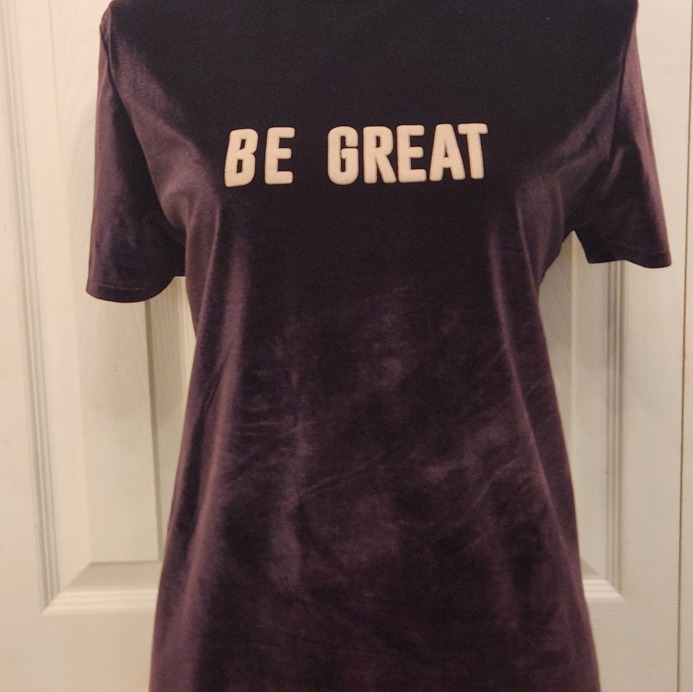 ZARA Trafaluc Be Great Velvet Women Top - Dark Purple